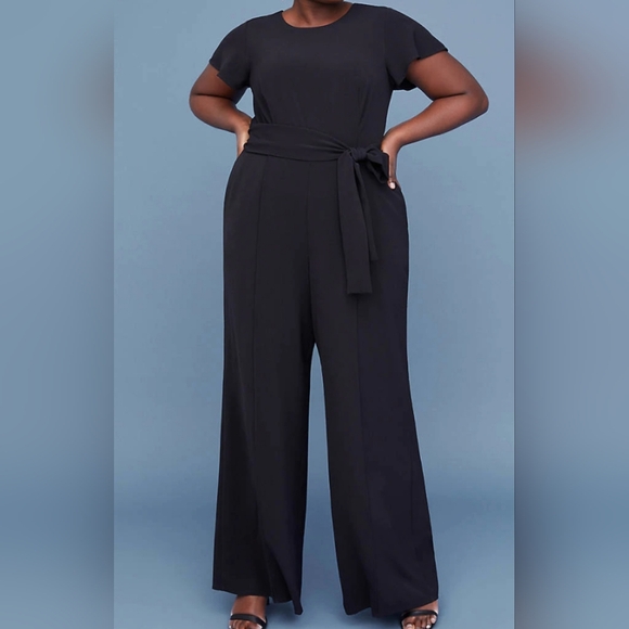 Black Wide-leg Jumpsuit - Picture 10 of 10